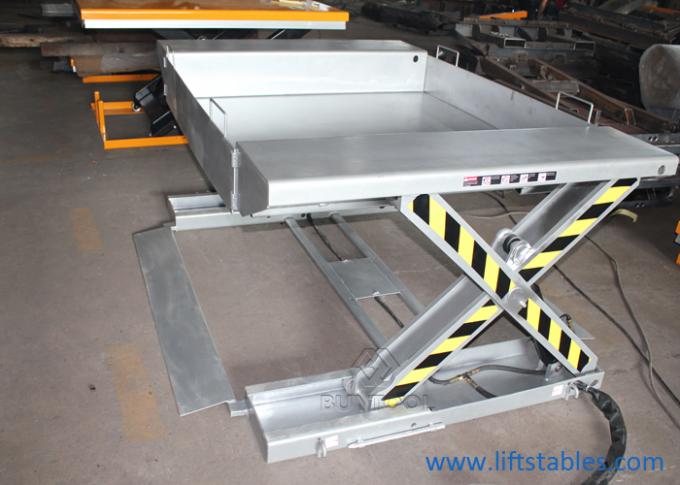 Auto Zero Low Profile Electric Scissor Lift Table For Pallets Load By Pallet Truck  1.5ton 2