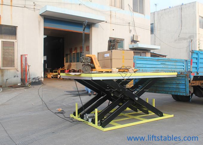 1000 Lb Mobile Scissor Lift Table With Large Platform Ladder Dock Container Loading 1