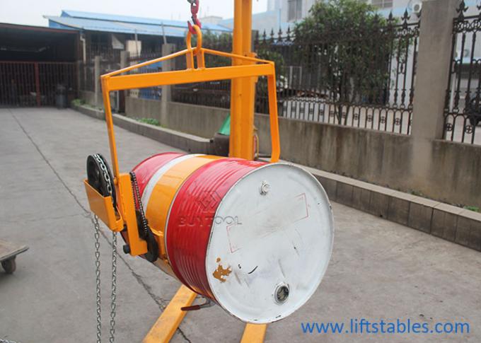 Portable Automated Chemical Drum Handling Equipments Vertical Drum Lifter Tilter Equipment Geared 1