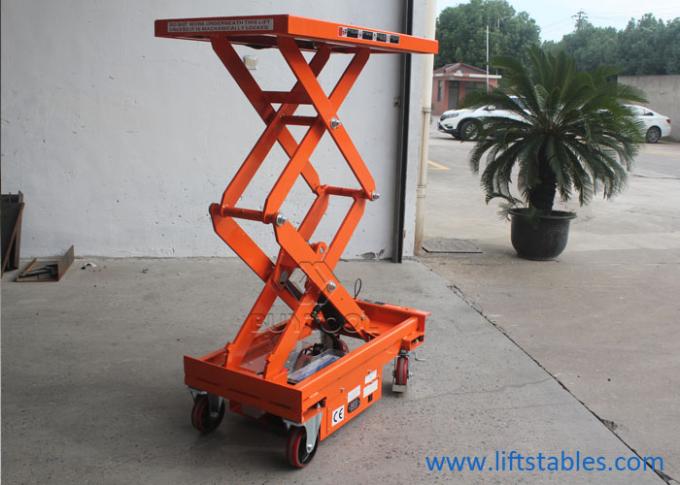 ES30D ES50D ES80D 1100lbs Mobile Lift Tables Double Scissors Electric 0.5t 2