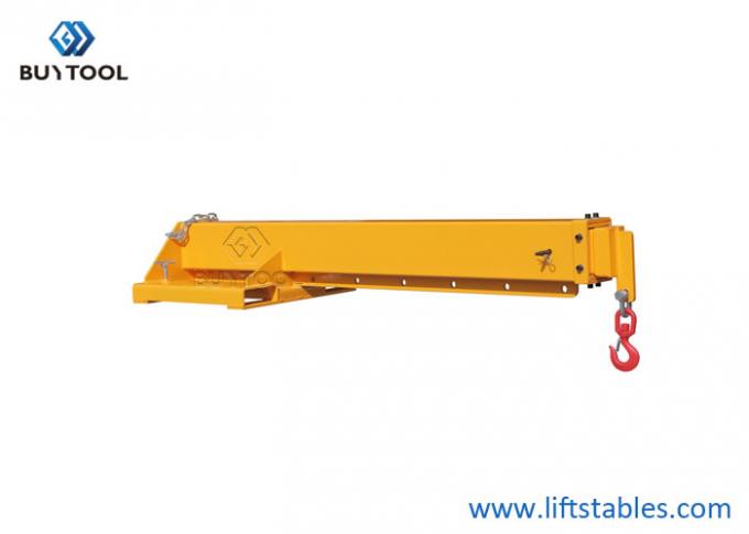 Extendable Truck 640kg Forklift Jib Crane Telescopic Fork Mounted 0