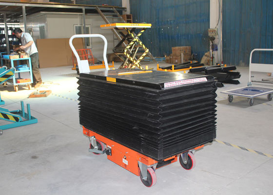 Mobile Electric Scissor Lift Table With Skirt Mobile Elevator Lift 1010x520mm