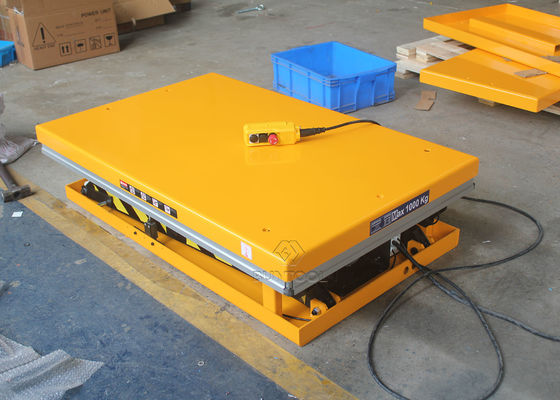 800 Kg  Electric Hydraulic Double Scissor Lift Table Cart Max Height 80&quot;