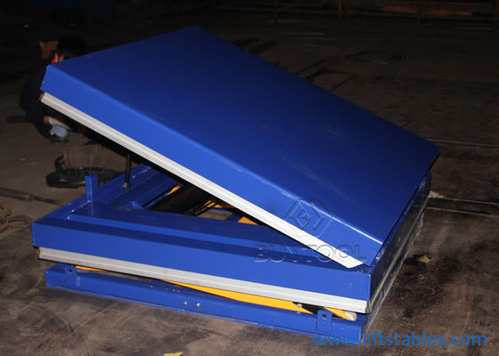 30 Degree Mobile Hydraulic Scissor Lift And Tilt Table Cart 1300x1200mm