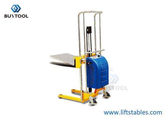 Battery Operated Portable Forklift Pallet Stacker Truck Hand Lift 400kg Capacity