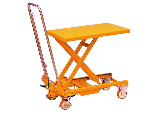 520x1260mm Mobile Manual Lift Table 2000 Lbs 500kg Maximum Height 1600mm