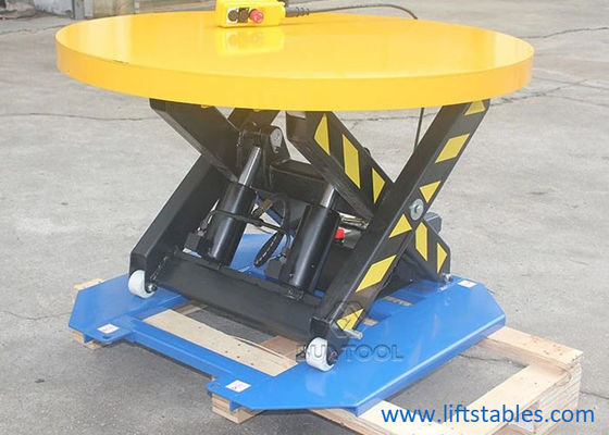 Manual Shrink Wrap Turntable For Wrapping Pallet Wrapper Safety Adjustable 2200lbs