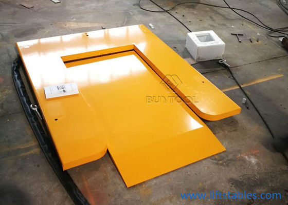 U Shaped Scissor Lift Table With Ramp Platform 150kg 350kg