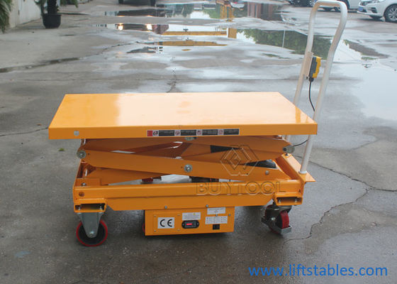 800w Mobile Lift Tables Portable Material Handling Lift Table Electric DC 1010x520mm