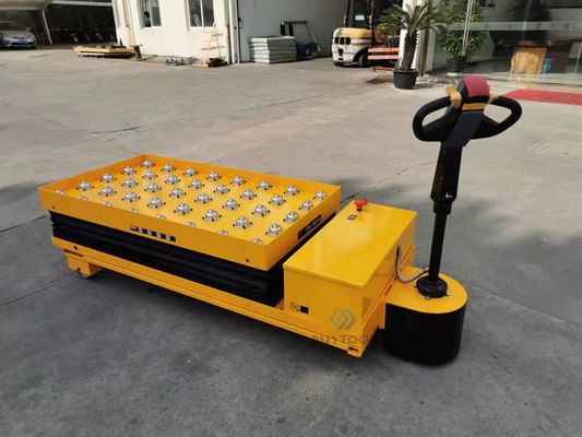 Portable Mobile Hydraulic Scissor Lifting Platform With Skirt Protection 1020x610mm