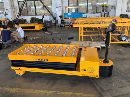 Portable Mobile Hydraulic Scissor Lifting Platform With Skirt Protection 1020x610mm