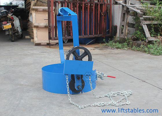 Portable Automated Chemical Drum Handling Equipments Vertical Drum Lifter Tilter Equipment Geared