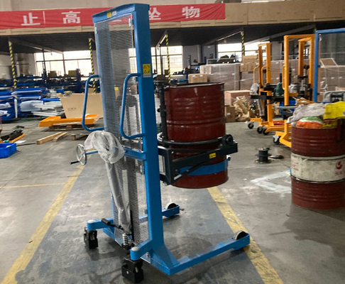 400kg 200 Litre Mobile Drum Lifter Stacker Lift Tilt Stock With Pedal Operated