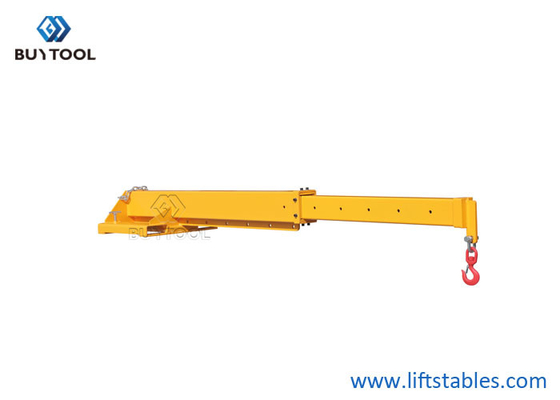 Extendable Truck 640kg Forklift Jib Crane Telescopic Fork Mounted