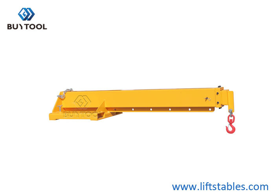 Extendable Truck 640kg Forklift Jib Crane Telescopic Fork Mounted