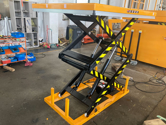 HD1000 Stationary Lift Table Hydraulic Scissor Lift For Material Handling