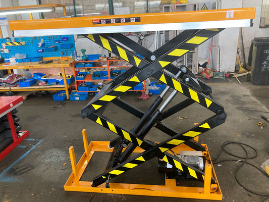 HD1000 Stationary Lift Table Hydraulic Scissor Lift For Material Handling