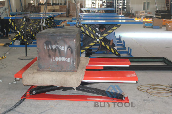 Static Ultra Low Profile Scissor Lift Tables Pallet Lifter Table 1000kg 1500×1300mm 1