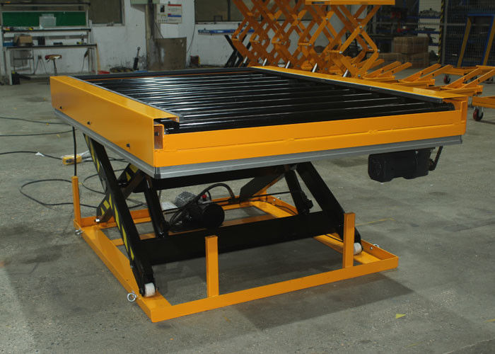 China Conveyer Electric Roller Lift Table Cart 400kg Capacity 1000×2200mm