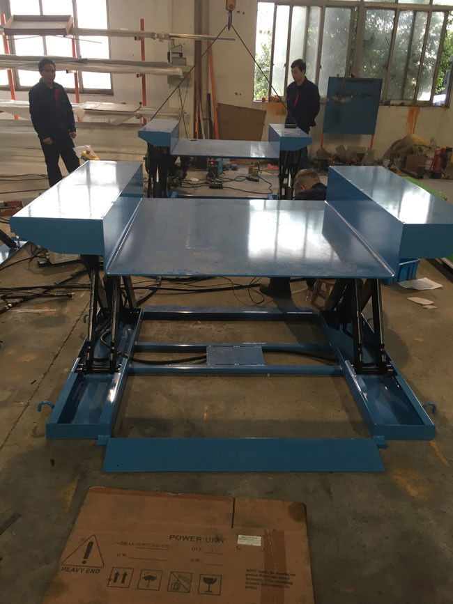 1.5t Low Profile Lift Table With Dock Leveler Scissor Hydraulic Pallet Lift Table 0