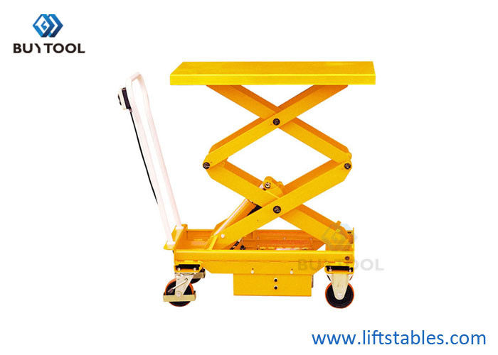 China Industrial Mobile Scissor Lift Cart Double Scissor 12V DC