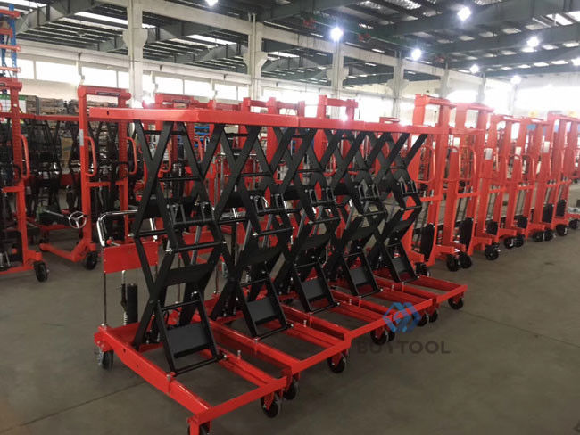 Electric Hydraulic Double Scissor Lift Table Cart 56" Lifting Manual Scissor Table 1